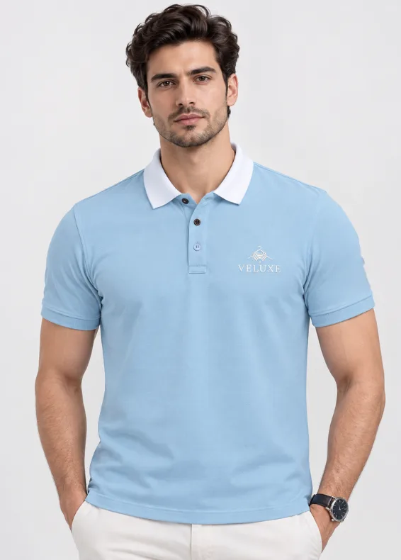 Blue Essential Slim-Fit Polo Shirt