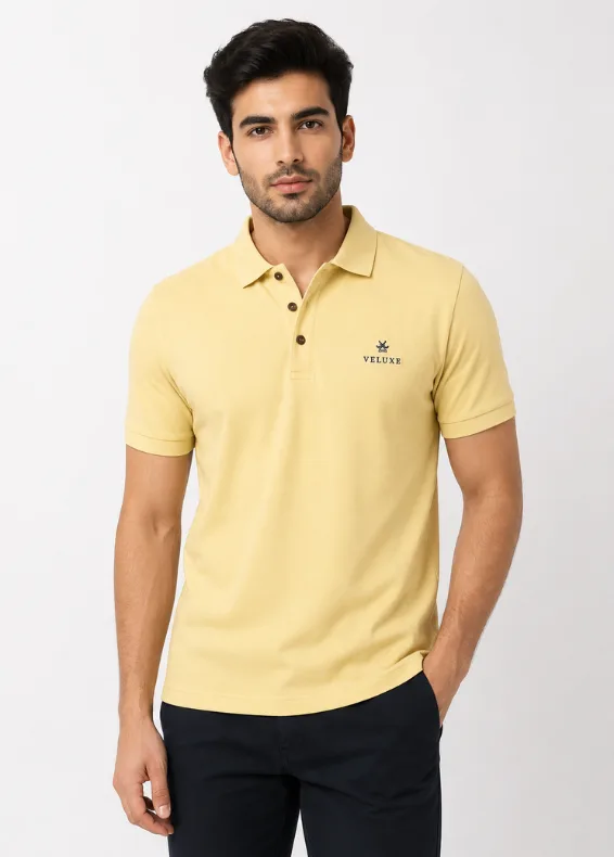Sunlit Stretch Men's Slim Fit Cotton Polo Shirt 