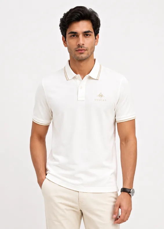 Crest Tipping Polo – Men's Slim Fit Cotton Polo
