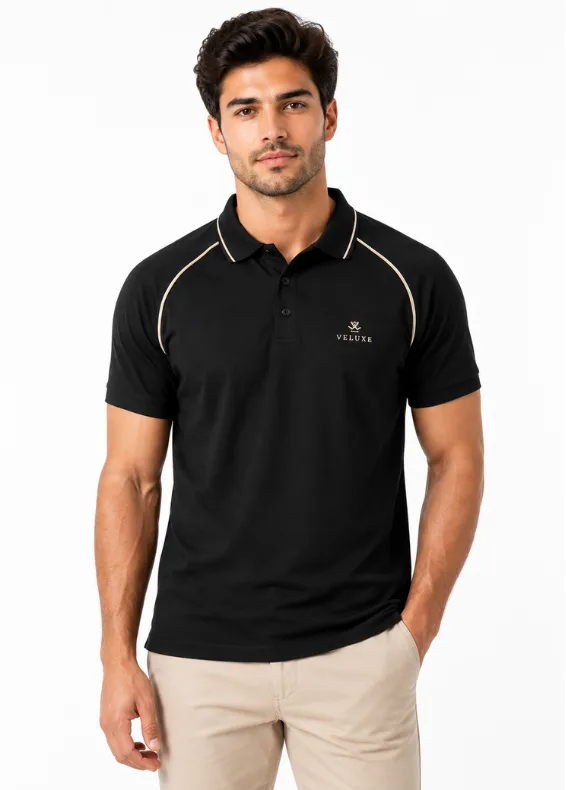 Black Motion Men's Slim Fit Nylon Polo