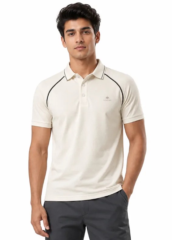 AeroFlex White Polo Shirt – Men's Slim Fit