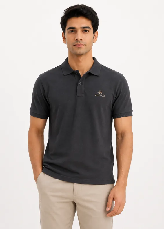 Contrast Block Polo Shirt – Men's Slim Fit Cotton Polo