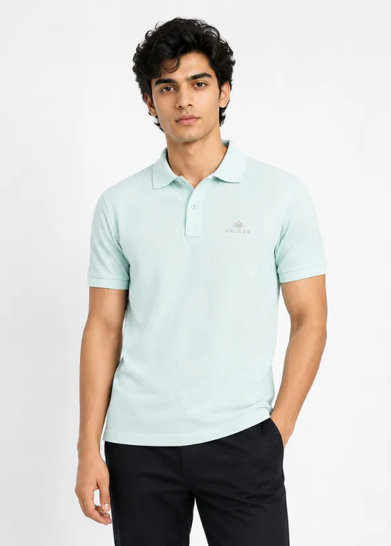 Olive Mist Core Men's Slim Fit Cotton Polo Shirt