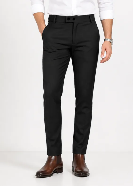 Men's Cotton Blend Urban Edge Slim Fit Trousers