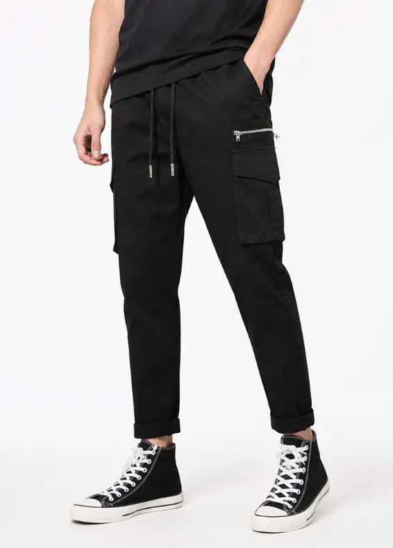 Drawstring Men's Relaxed Fit Cotton Pants